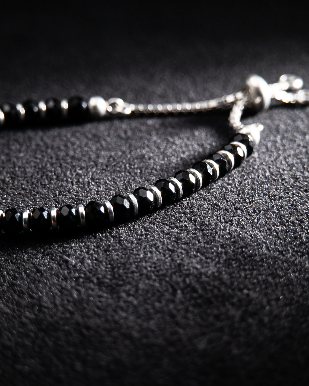 Eklavya Nazaria Noir Black Bead Anklet — catalog image 5