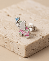 Eklavya Elephant Enamel Stud Earrings — catalog image 5
