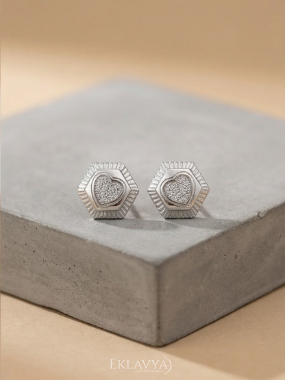 HexHeart Studs