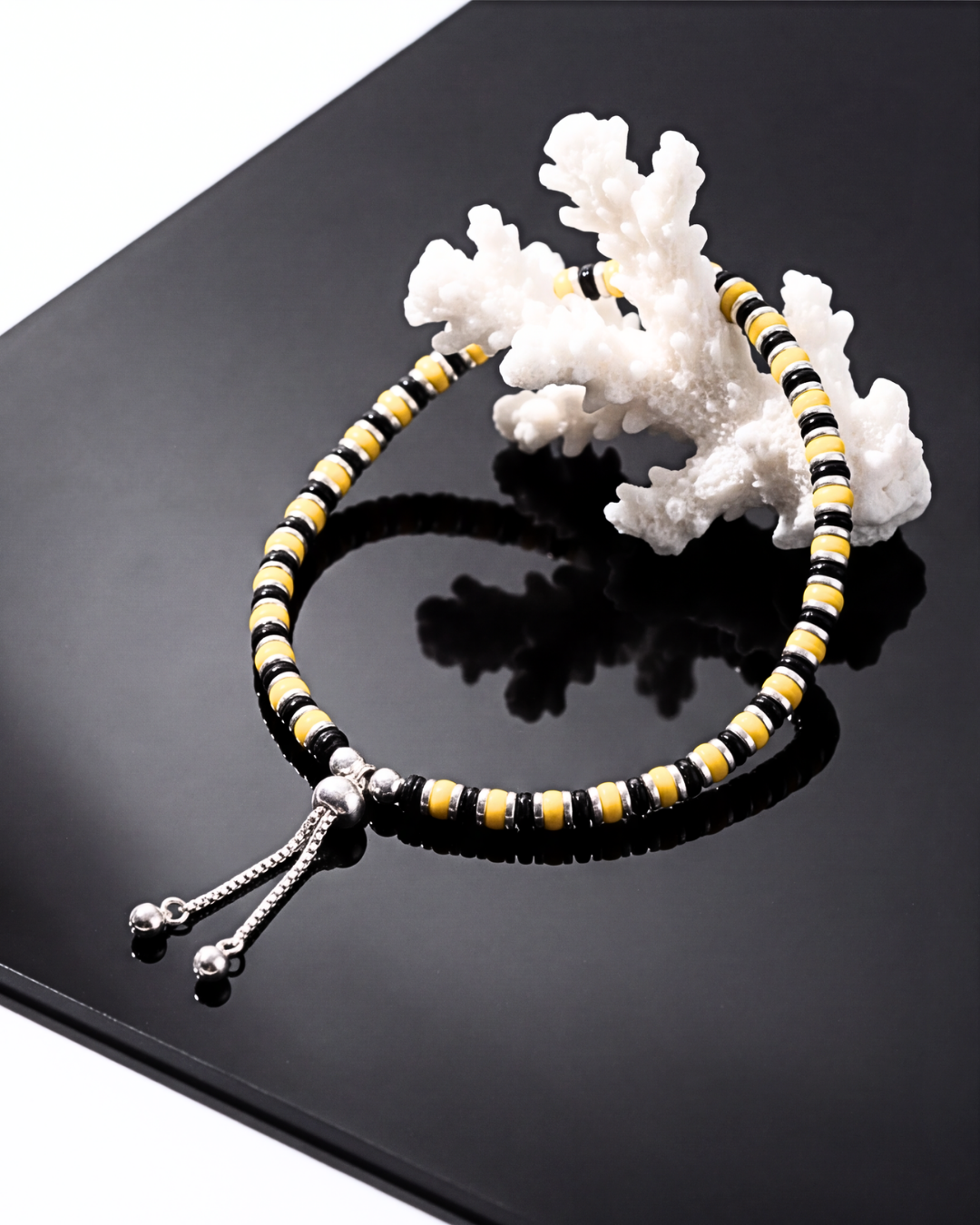 Nazaria Noir & Gold Anklet