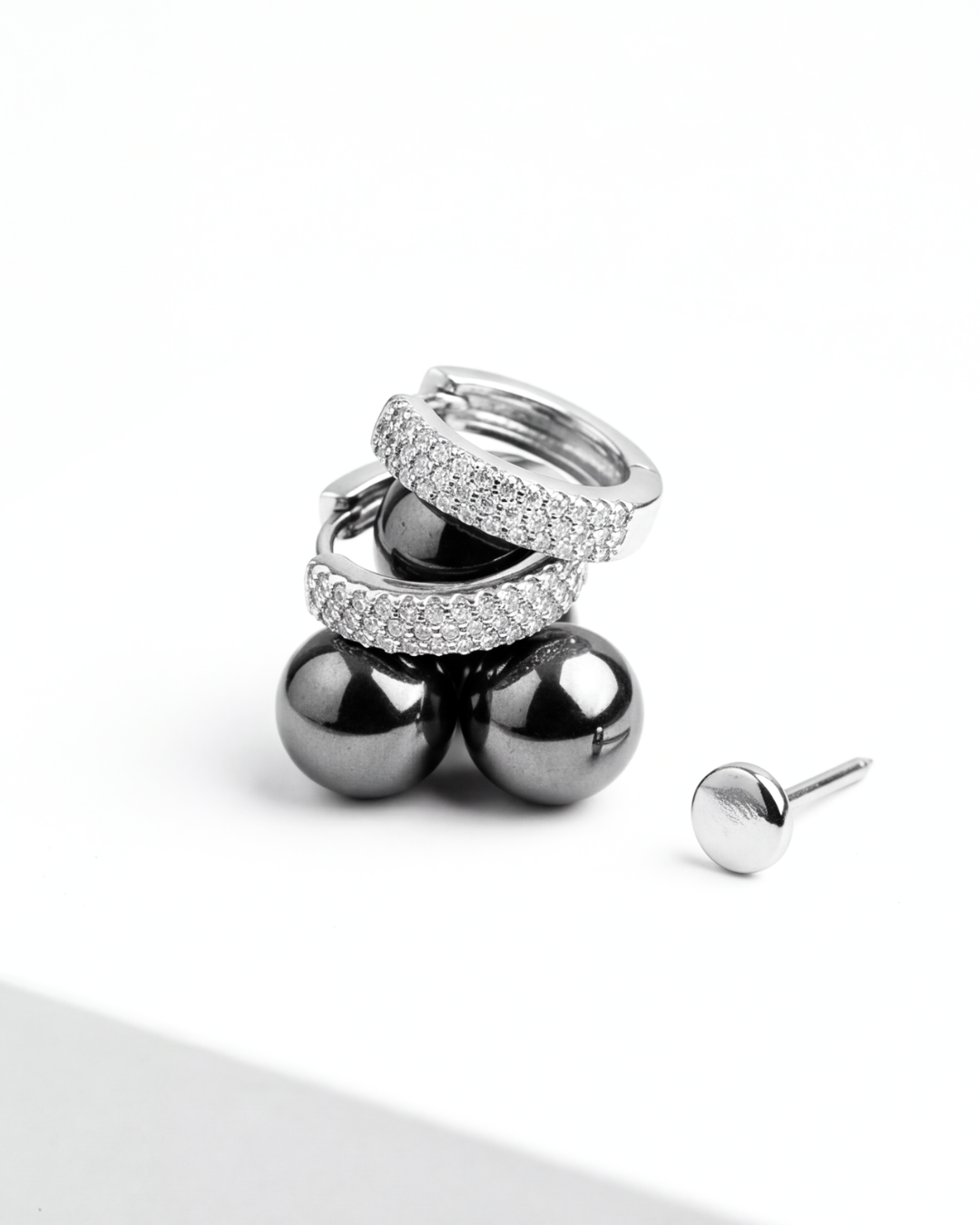 Unisex Luxe Pavé Baali Hoops
