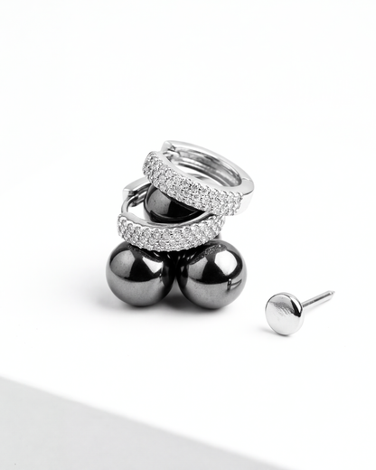 Unisex Luxe Pavé Baali Hoops