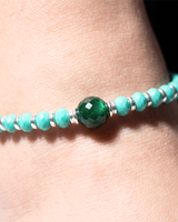 Eklavya Nazaria Emerald Aura Bead Anklet — catalog image 2
