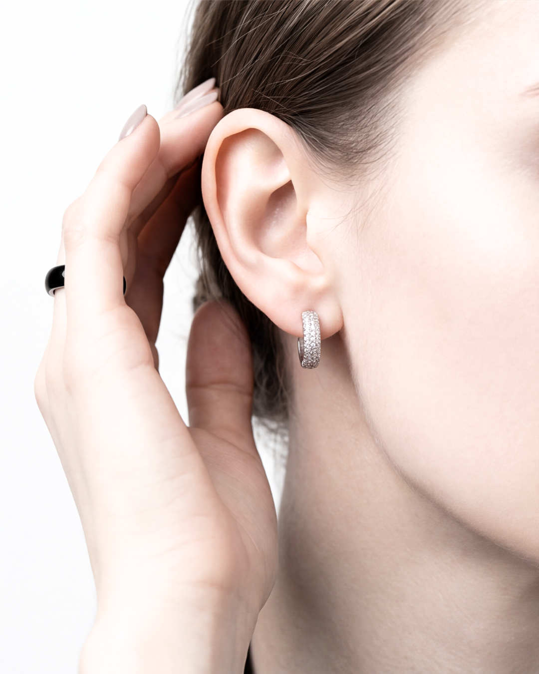 Unisex Luxe Pavé Baali Hoops