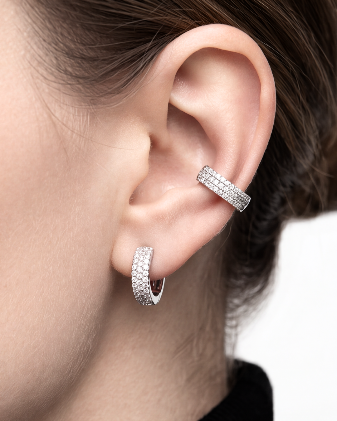 Unisex Luxe Pavé Baali Hoops