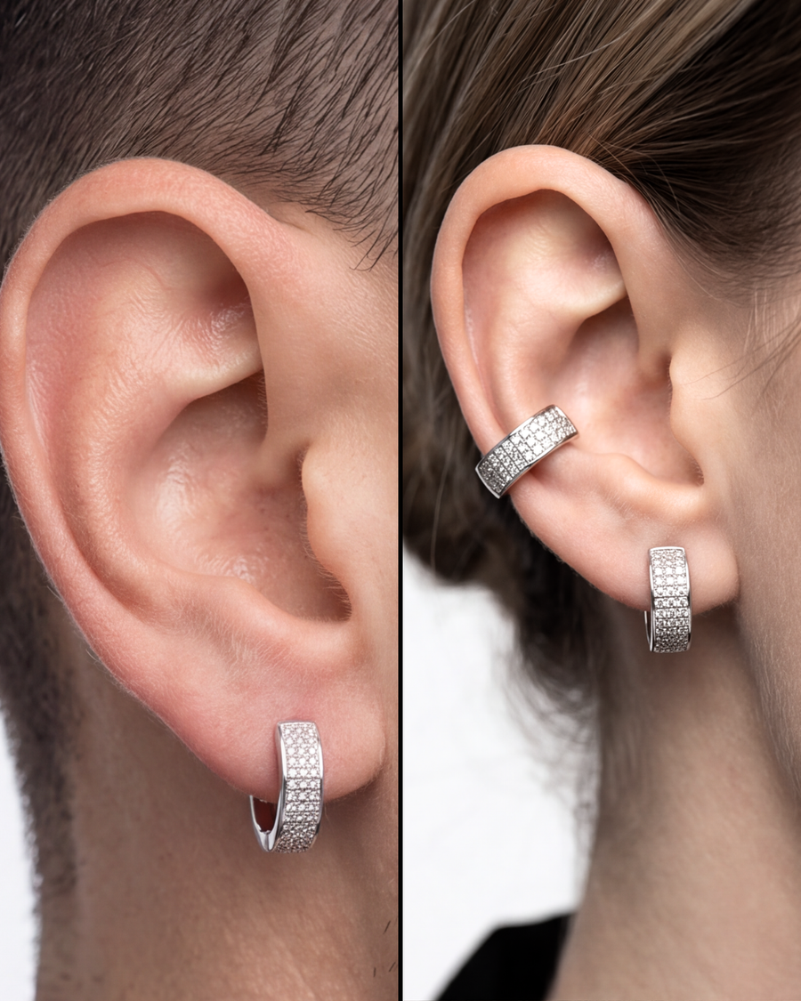 Unisex Grande Pavé Baali Hoops