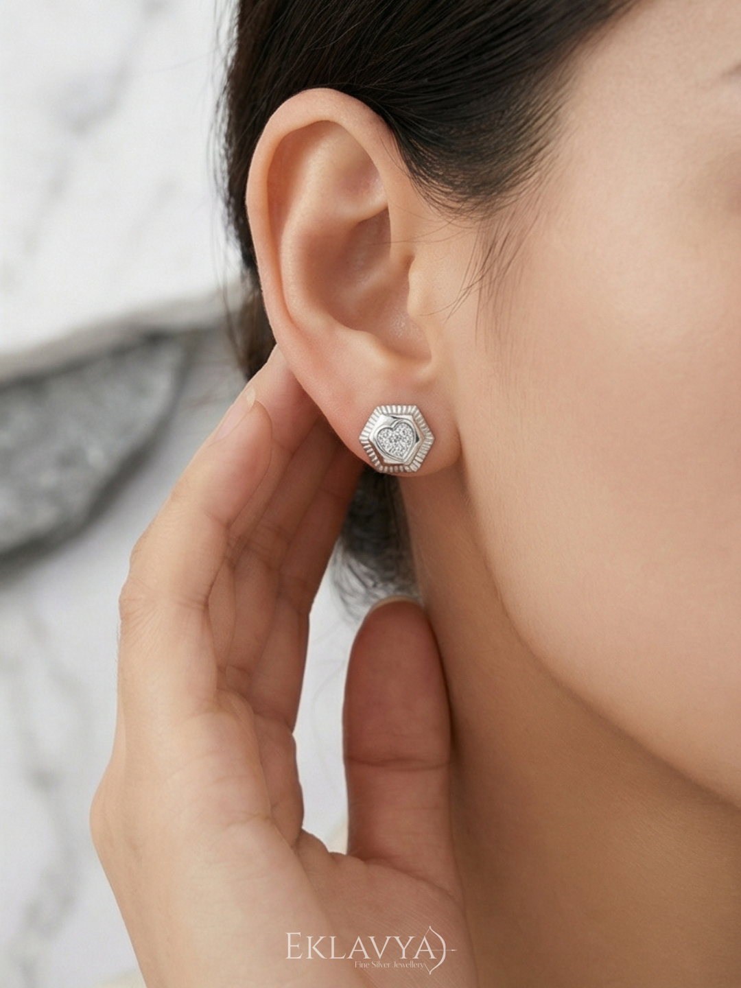 HexHeart Studs