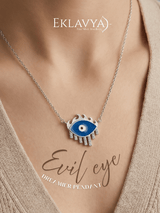 Eklavya Evil Eye Enamel Halo Necklace — catalog image 1