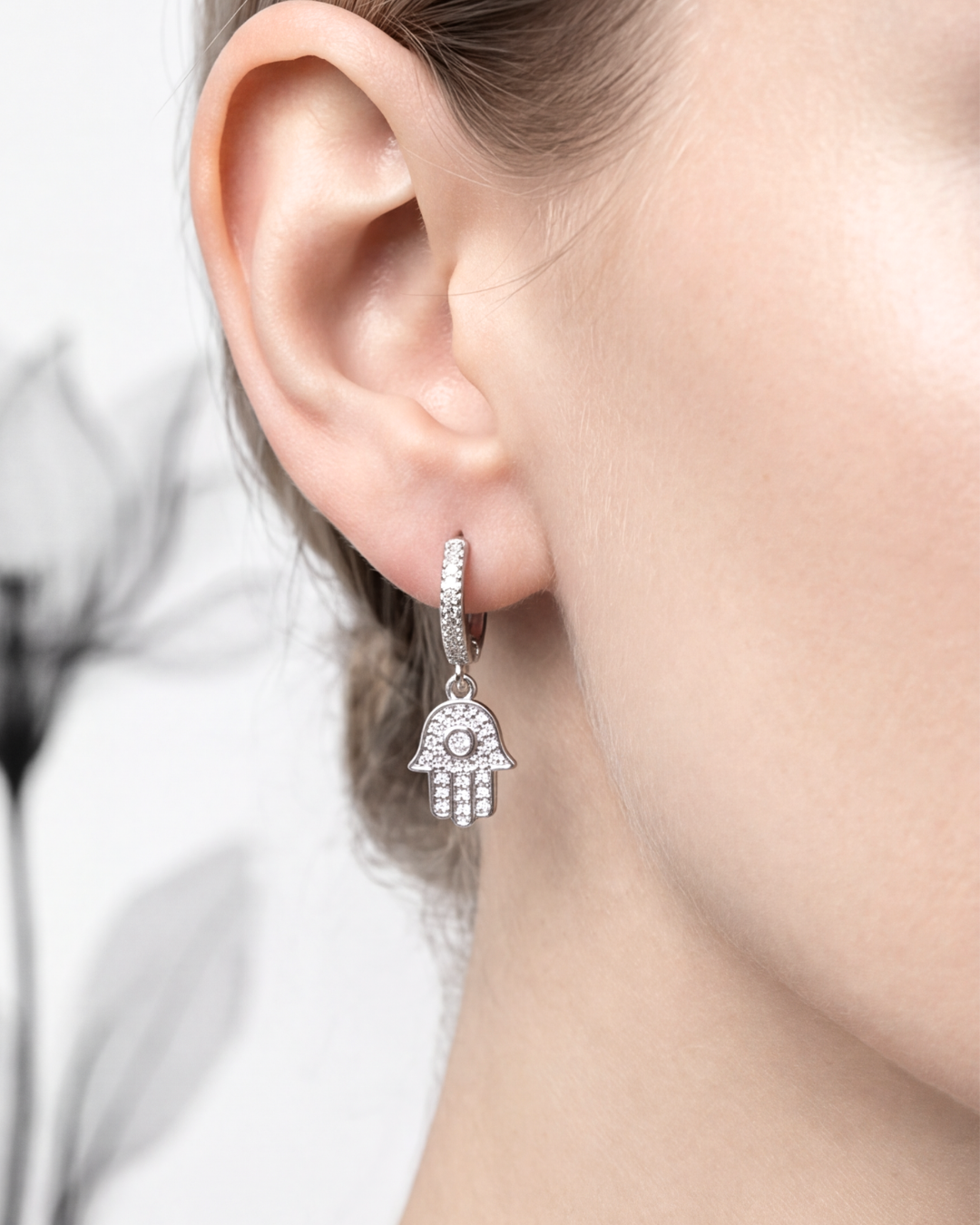 Hamsa Charm Baali Earrings