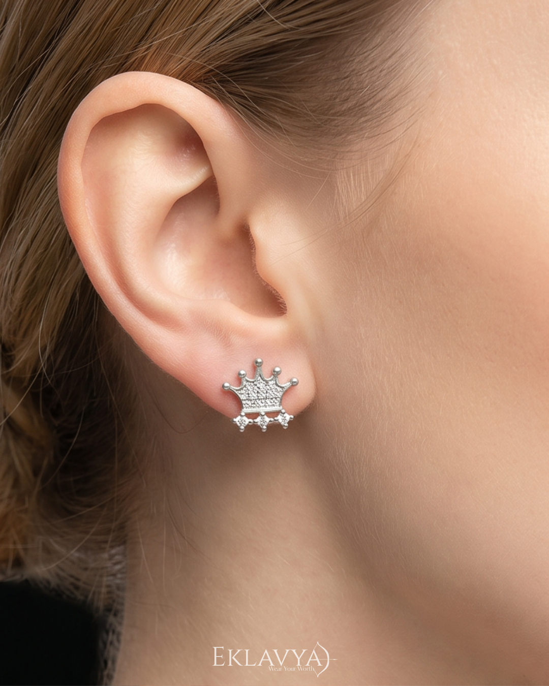 Royalé Crown Pendant & Earrings Set