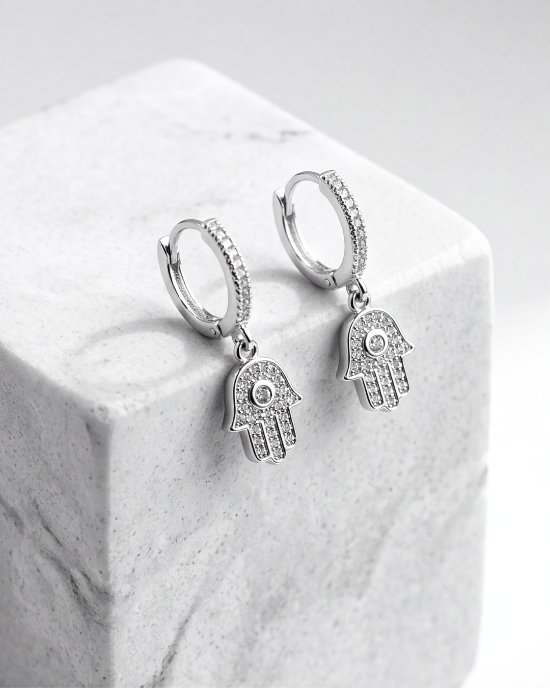 Hamsa Charm Baali Earrings