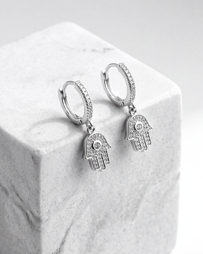 Hamsa Charm Baali Earrings