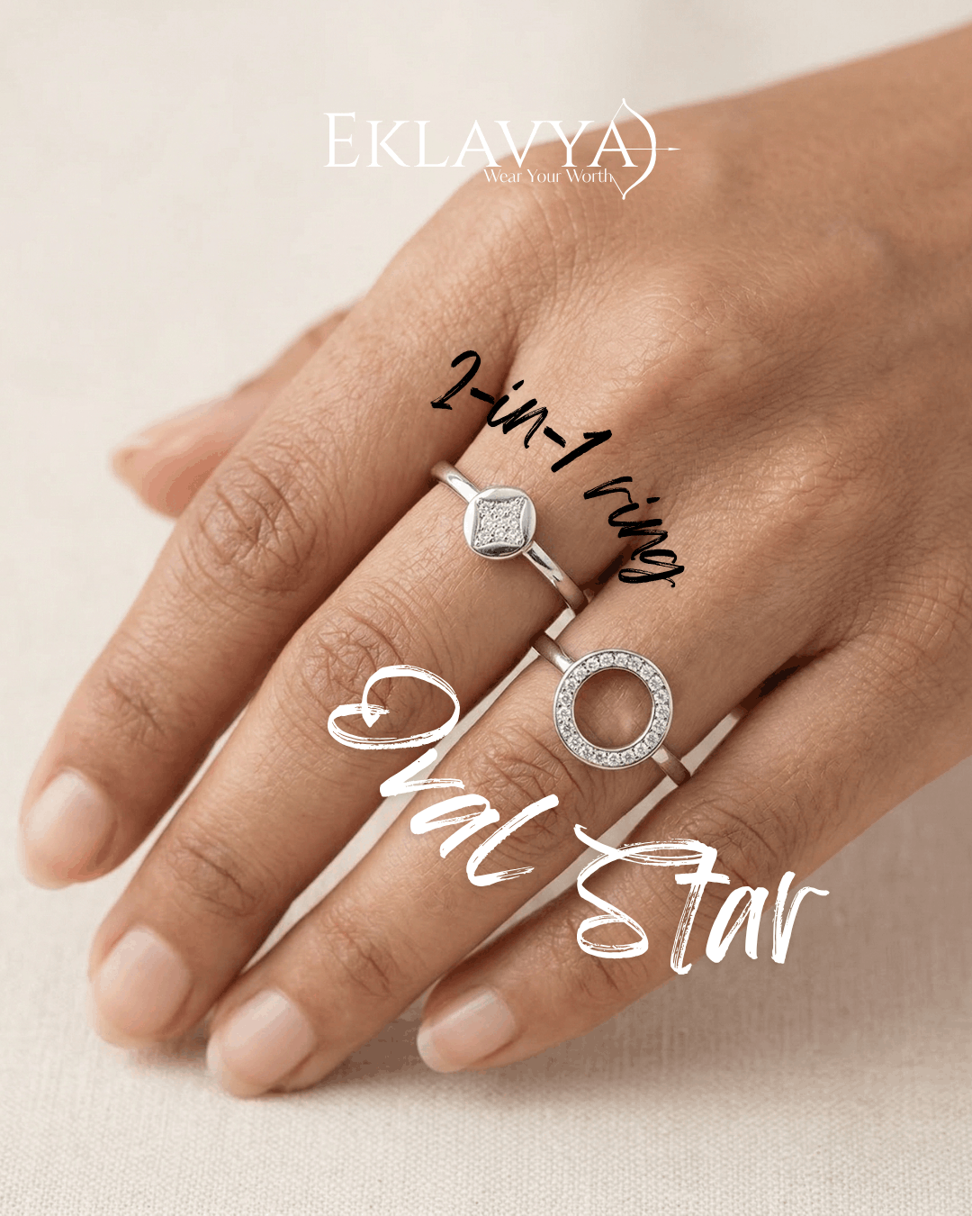 2in1 Oval Star Ring (1 of 1)