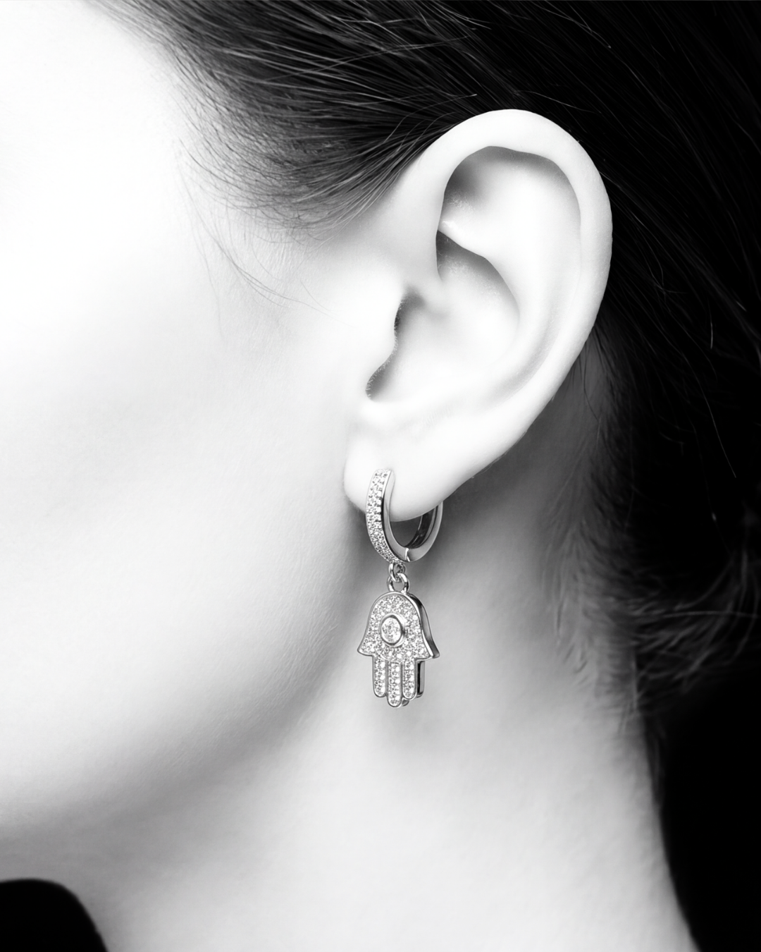 Hamsa Charm Baali Earrings