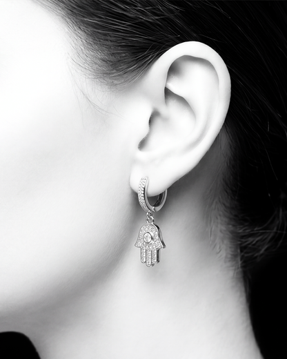Hamsa Charm Baali Earrings