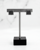 Eklavya Unisex Black Square Pavé Studs — catalog image 2