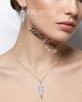 Feuille Luxe Pendant & Earrings Set