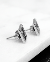 Eklavya Unisex Black Square Pavé Studs — catalog image 5