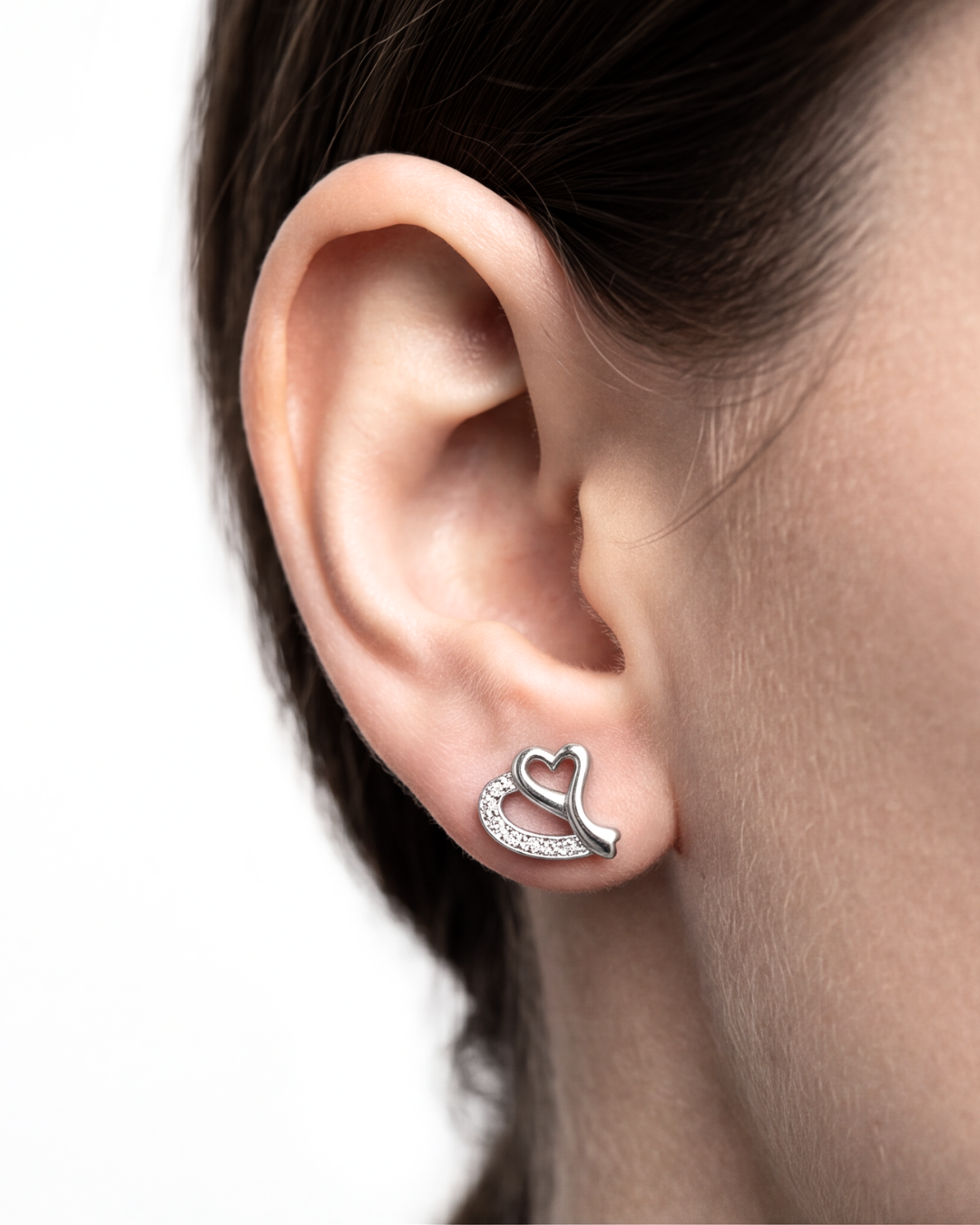Amoura Heart Stud Earrings