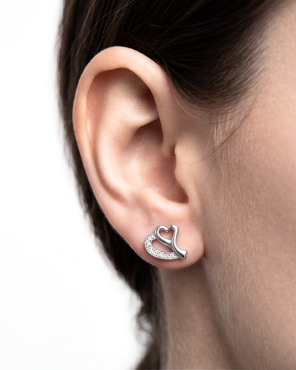 Amoura Heart Stud Earrings