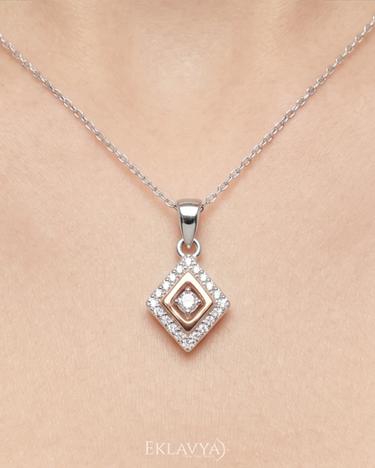Roselle Cube Pendant & Earrings Set