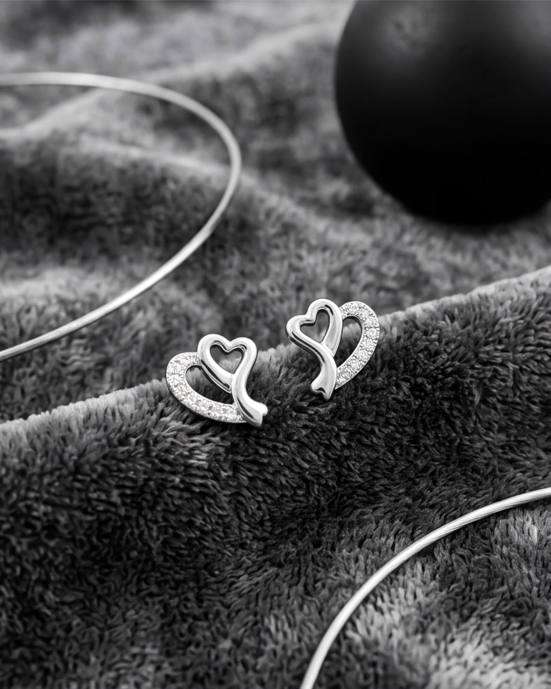 Amoura Heart Stud Earrings