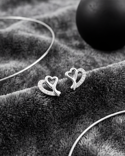 Amoura Heart Stud Earrings