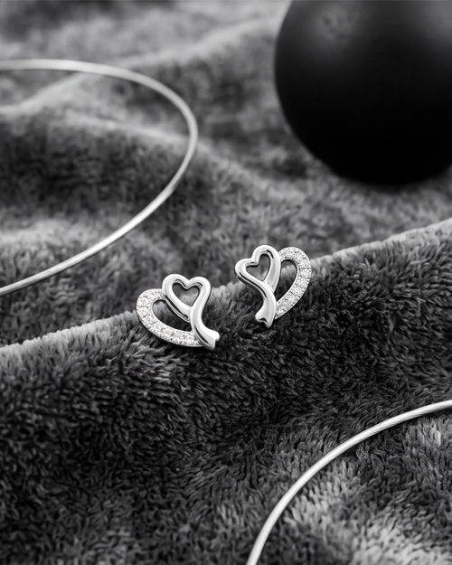 Eklavya Amoura Heart Stud Earrings — catalog image 2