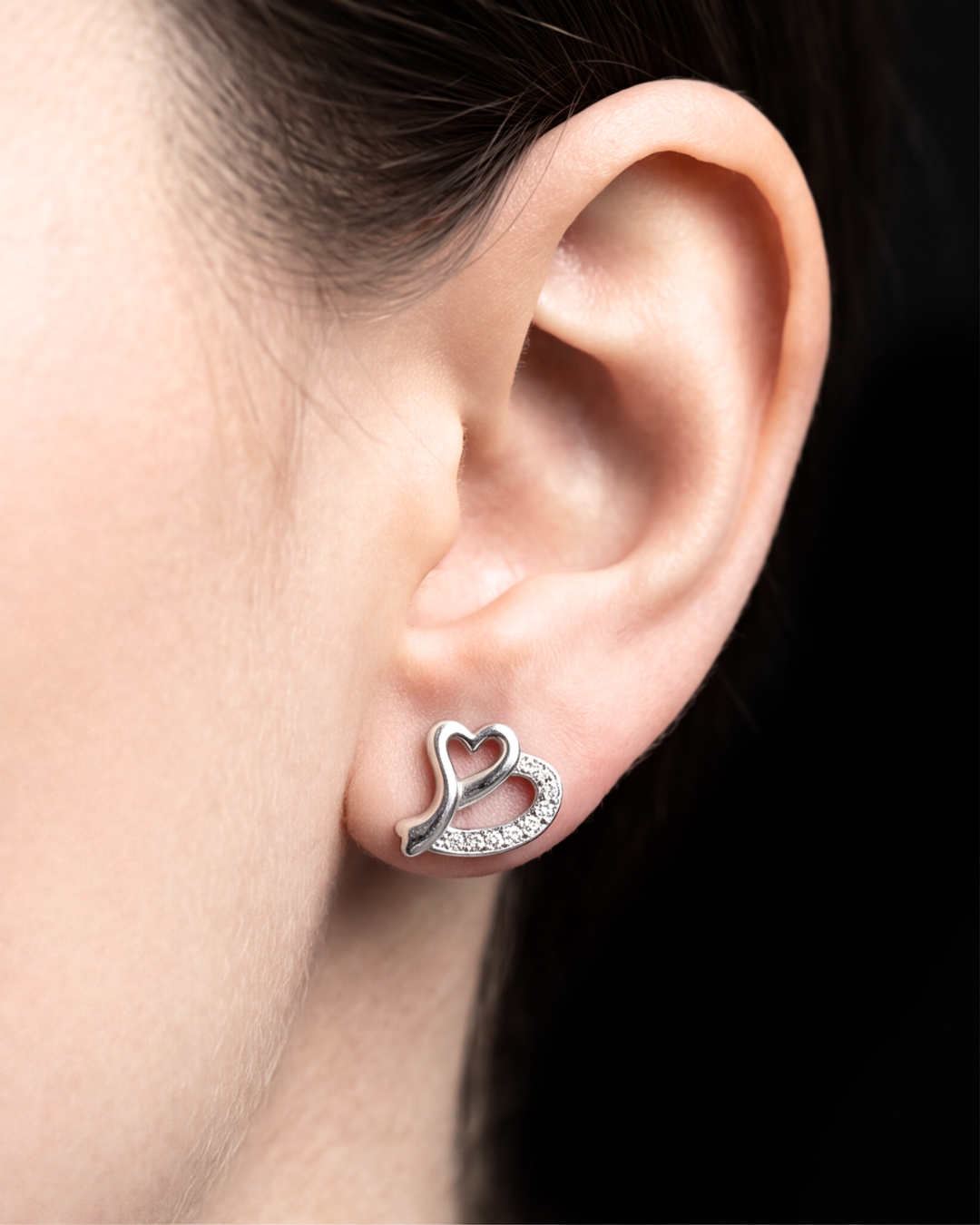 Amoura Heart Stud Earrings
